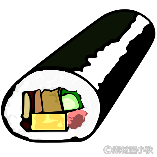 巻き寿司のイラスト