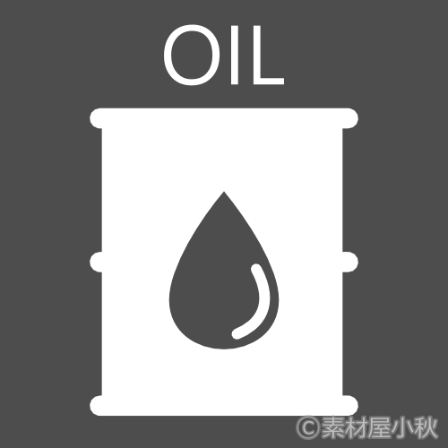 石油のアイコン（OILの文字入り）